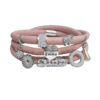 Lyserød læderarmbånd i sølv med personlig gravering - Smykker med gravering - Image 3